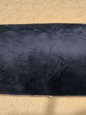 Blue Velvet Feel Neck Massage Pillow For Car Home Airplane Works